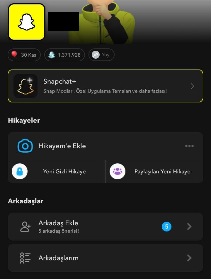 2021 Tarihli 1.3M Snap Score Snapchat Hesabı